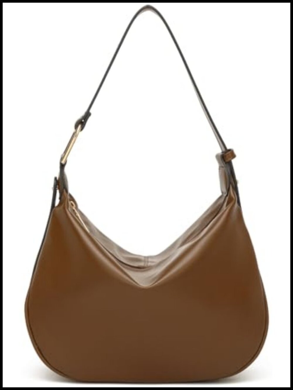 Faux Leather Hobo Shoulder Bag Crossbody Tote for Women